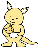 Nっ子クラブ カンガルーの親子
